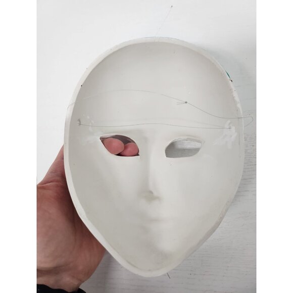 Vintage Venetian Carnival Wall Mask Hanging Ceramic Glittery Hand Painted Decor - Picture 6 of 8